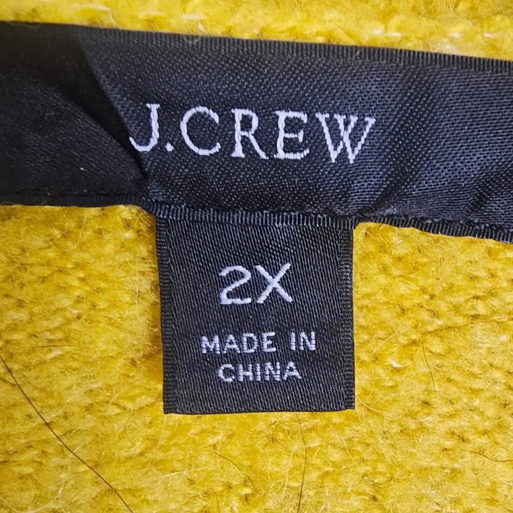 J. Crew Womens Wool Alpaca Pullover Sweater Plus Size 2X Preppy Cottagecore